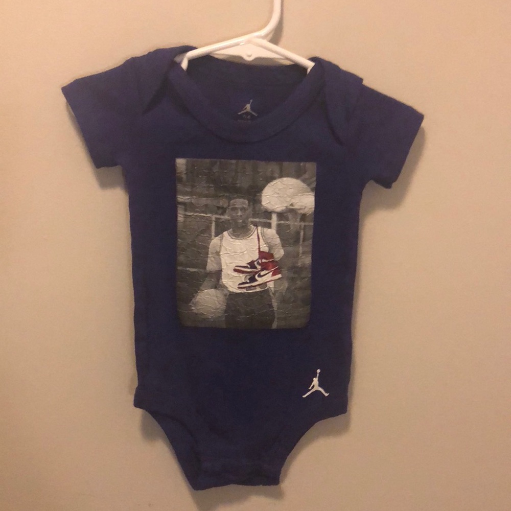 Young Michael Jordon vintage art onesie